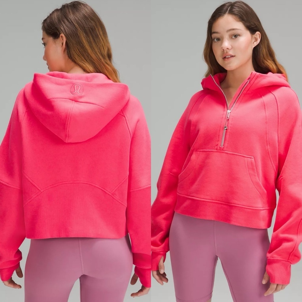 Lululemon Scuba Oversized Half Zip in Lip Gloss XS/S